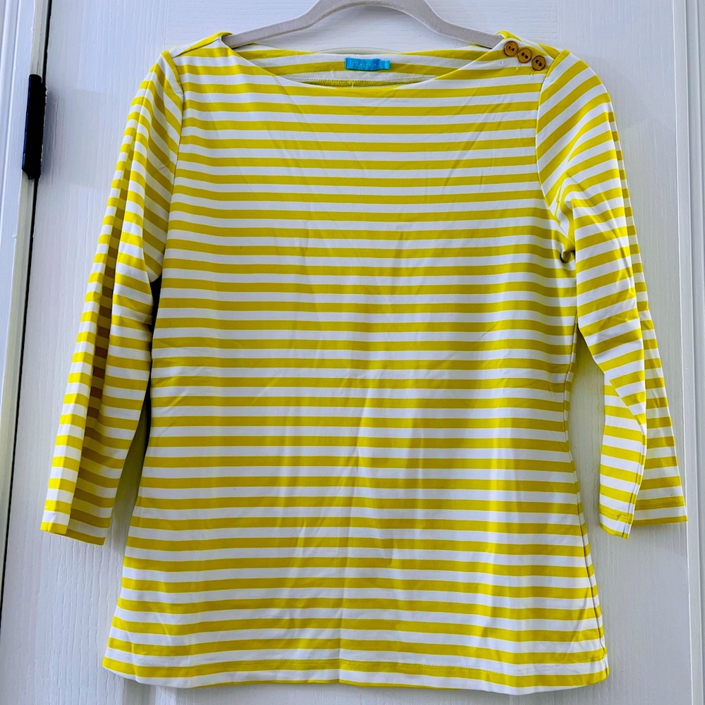 ***SOLD*** J. McLaughlin Catalina Cloth 3/4 Sleeve S Top